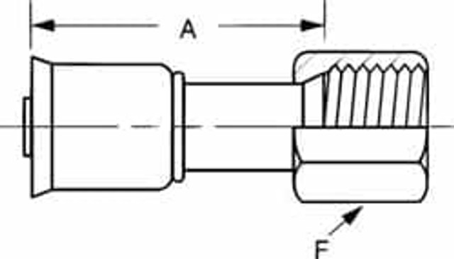 Eaton 75710E-410 Hydraulic Hose Flare Female Rigid: 7/8-14