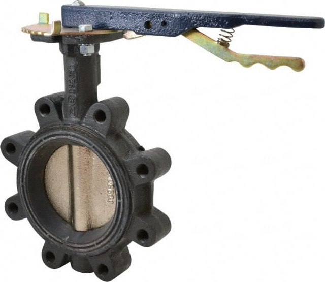 NIBCO NLG250H Manual Lug Butterfly Valve: 4" Pipe, Lever Handle