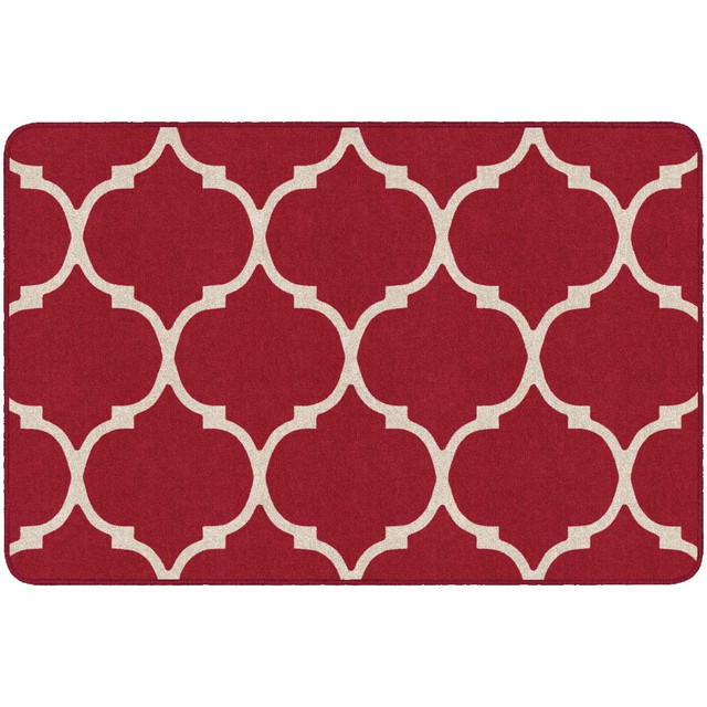 FLAGSHIP CARPETS FA1377-22FS  Moroccan Trellis Rectangular Rug, 48in x 72in, Red