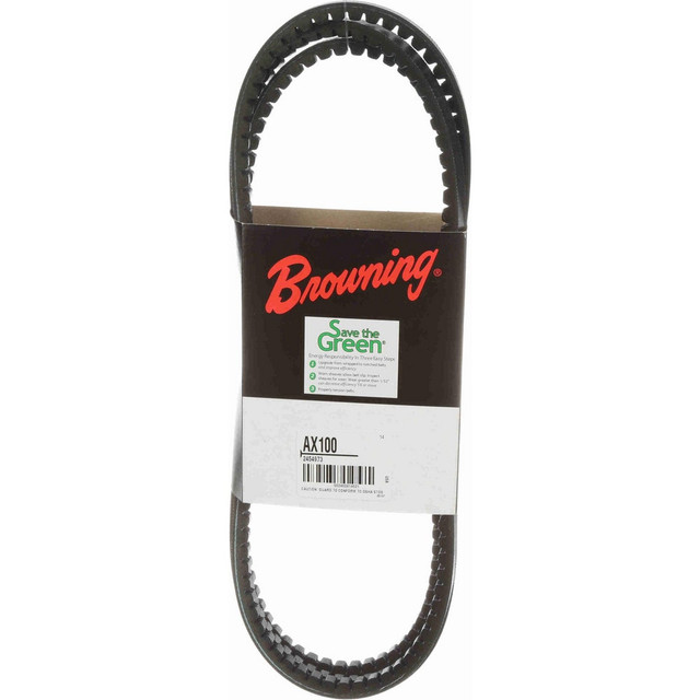 Browning 2454973 V-Belt: Section AX, 100" Outside Length, 1/2" Belt Width