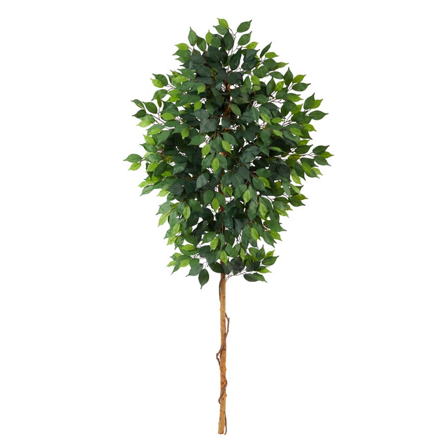 NEARLY NATURAL INC. Nearly Natural T1411  Ficus 72inH Artificial Plant, 72inH x 8inW x 8inD, Green