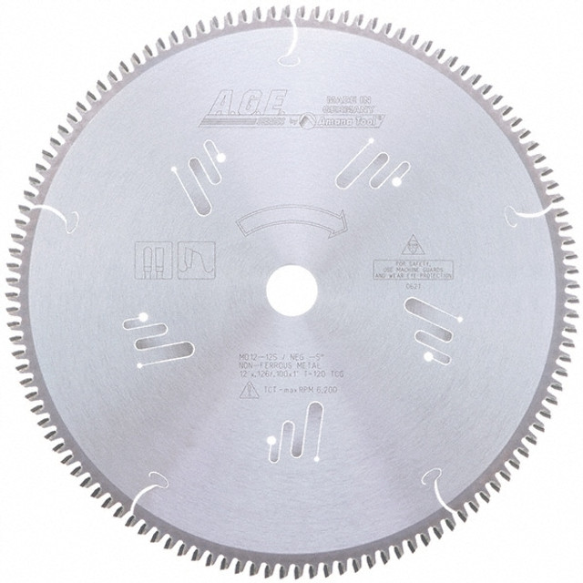 Amana Tool MD12-125 Wet & Dry Cut Saw Blade: 12" Dia, 1" Arbor Hole, 120 Teeth