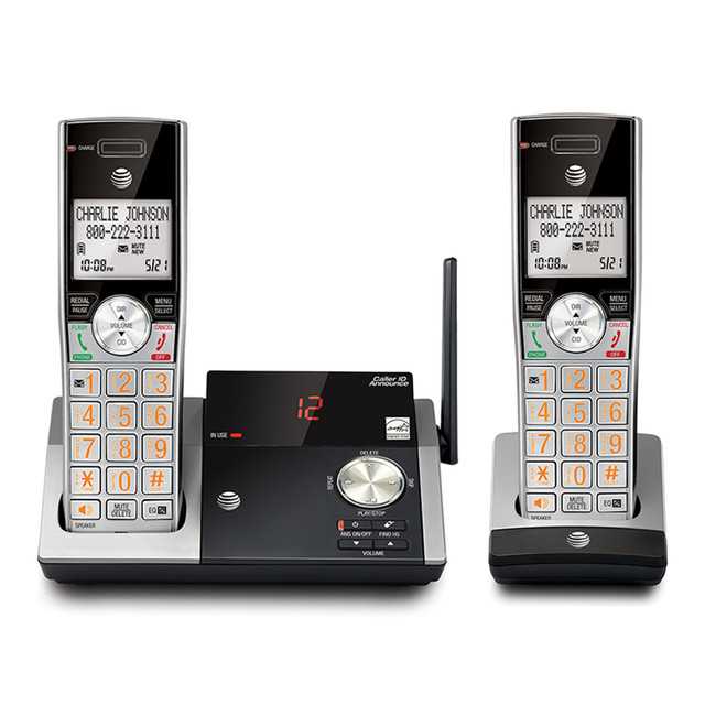 VTECH HOLDINGS LTD 80-9867-00 AT&T CL82215 2 Handset Expandable Cordless Phone System with Digital Answering System