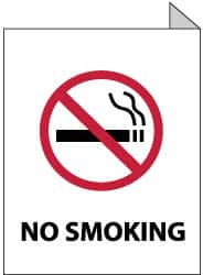 AccuformNMC Sign: Rectangle, "No Smoking" GLTV9