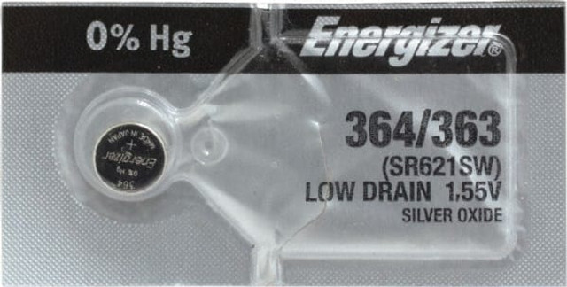 Energizer. 364-363TZ Size 364/363, Silver Oxide, Button & Coin Cell Battery