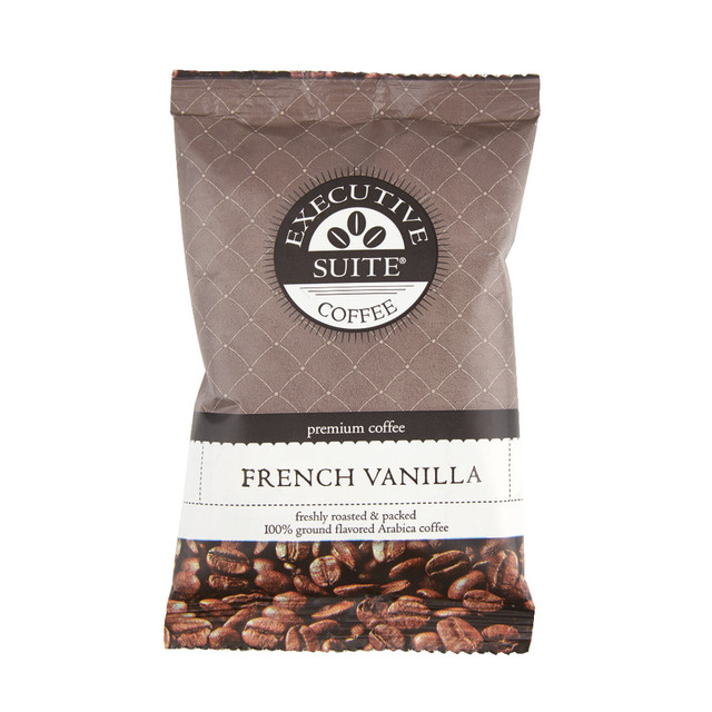 OFFICE DEPOT OFFI/F/24/D-FV Executive Suite Coffee Single-Serve Coffee Packets, French Vanilla, Carton Of 24