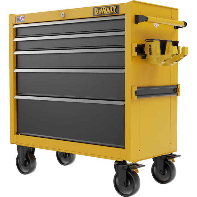 DeWALT DWST37052 Tool Roller Cabinets; Drawers Range: 5 - 10 Drawers ; Overall Weight Capacity: 2000 ; Top Material: Steel ; Color: Black; Yellow ; Load Capacity Range: 1400 to 2499 Lb ; Locking Mechanism: Keyed