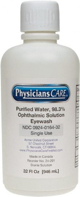 PhysiciansCare 24-201 32 oz, Disposable Eyewash Single Refill Station