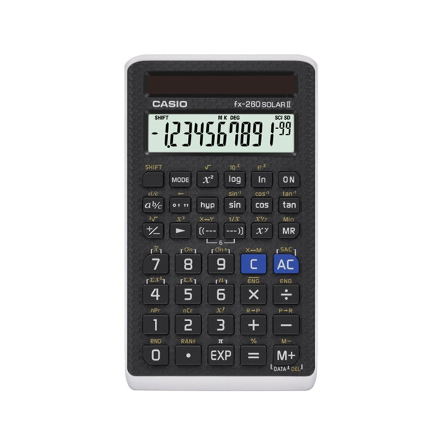 CASIO AMERICA, INC. FX260SOLARII Casio Handheld Scientific Calculator, Black, FX260SOLARII CASIO AMERICA, INC. FX260SOLARII Casio Handheld Scientific Calculator, Black, FX260SOLARII