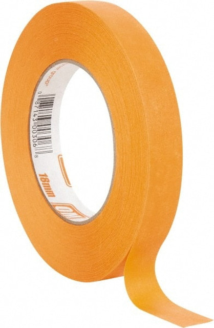Intertape OM1855 Masking Tape: 18 mm Wide, 60 yd Long, 7.3 mil Thick, Orange