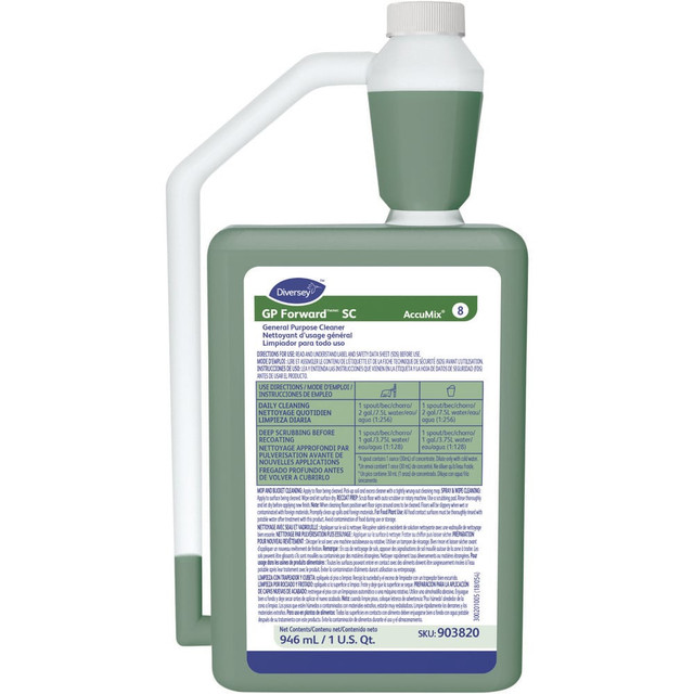 Diversey DVS101109735 All-Purpose Cleaners & Degreasers; Product Type: All-Purpose Cleaner ; Form: Liquid ; Container Type: Bottle ; Container Size: 32 oz ; Scent: Mild Citrus ; Application: For Daily Use On Floors; Walls & All Washable Surfaces