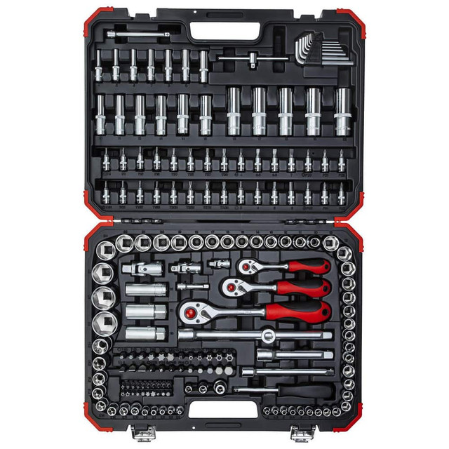 Gedore 3300058 Standard Socket Set: 172 Pc, 1/4 3/8 & 1/2" Drive