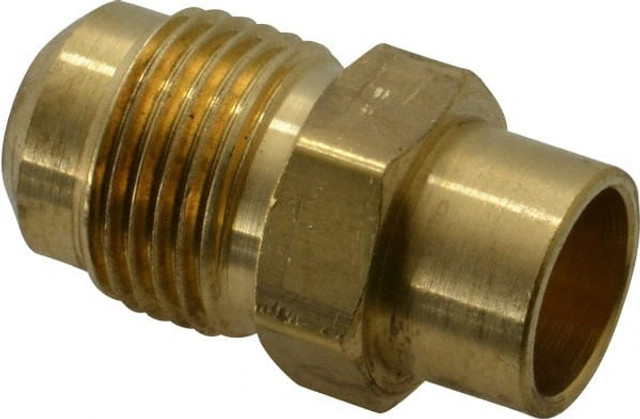 Parker 43F-8-8 Brass Flared Tube Flare to Solder: 1/2" Tube OD, 3/4-16 Thread, 45 ° Flared Angle