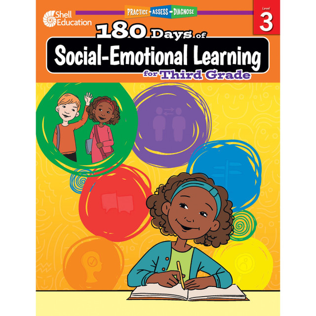 Shell Education 126959 Shell Education 180 Days of Social-Emotional Learning for Third Grade Printed Book by Kristin Kemp