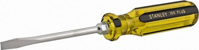 Stanley 66-164-A Slotted Screwdriver: 1/4" Width, 8-1/4" OAL, 4" Blade Length
