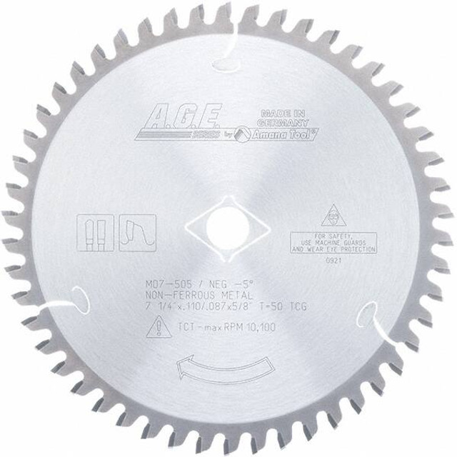 Amana Tool MD7-505 Wet & Dry Cut Saw Blade: 7-1/4" Dia, 5/8" Arbor Hole, 50 Teeth