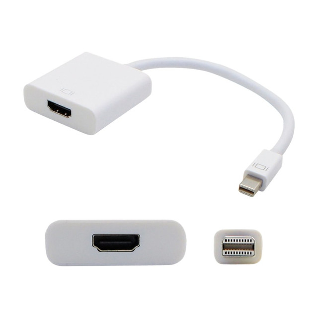 ADD-ON COMPUTER PERIPHERALS, INC. AddOn MDISPORT2HDMIW-5PK  - Adapter cable - Mini DisplayPort male to HDMI female - 7.9 in - white (pack of 5)