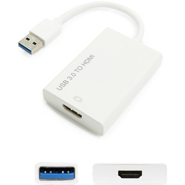 ADD-ON COMPUTER PERIPHERALS, INC. AddOn USB302HDMI  1.0ft USB 3.0 (A) to HDMI Adapter - External video adapter - USB 3.0 - HDMI - black