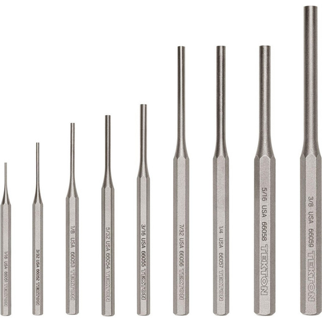 Tekton PNC92001 Pin Punch Set, 9-Piece (1/16-3/8 in.)