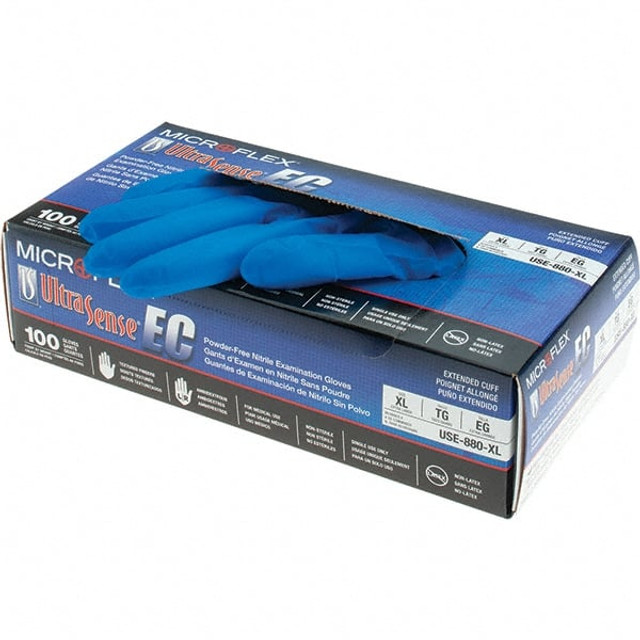 Microflex USE-880-XL Series Microflex Ultrasense Disposable Gloves: Size X-Large, 3.9 mil, Uncoated-Coated Nitrile, Medical Grade, Unpowdered