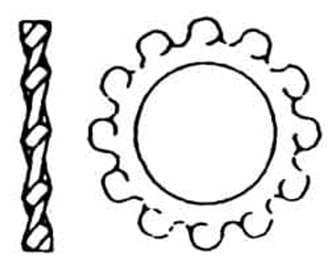 Value Collection SIW8XX2700-010B M27 Screw, 28mm ID, Stainless Steel Internal Tooth Lock Washer