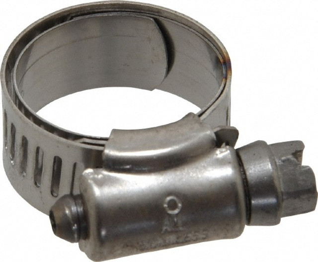 IDEAL TRIDON M615008706 Worm Gear Clamp: SAE 8, 5/8 to 1" Dia, Stainless Steel Band