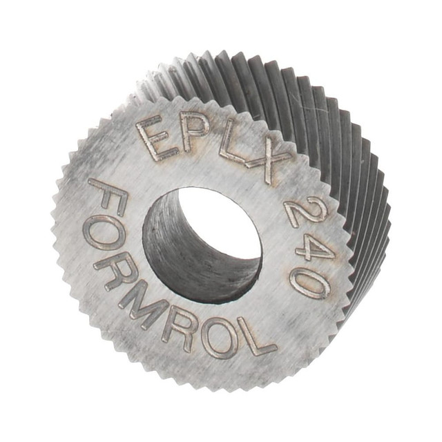 MSC EPLX240 Standard Knurl Wheel: 1/2" Dia, 90 ° Tooth Angle, 40 TPI, Diagonal, Cobalt