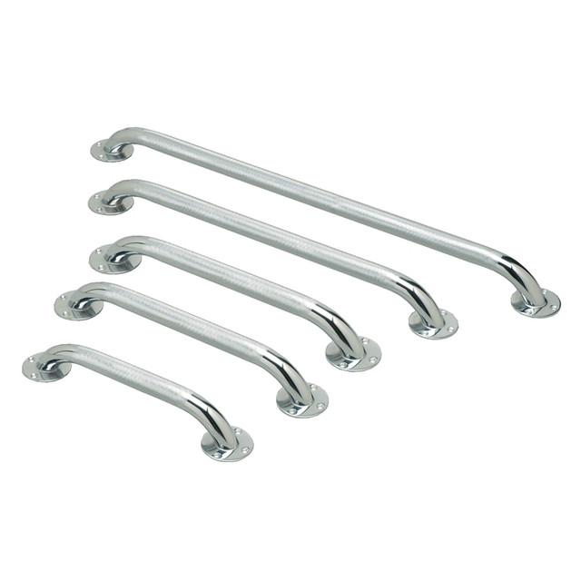 MEDLINE INDUSTRIES, INC. MDS86024CHR Medline Knurled Grab Bars, 24in, Chrome, Case Of 3