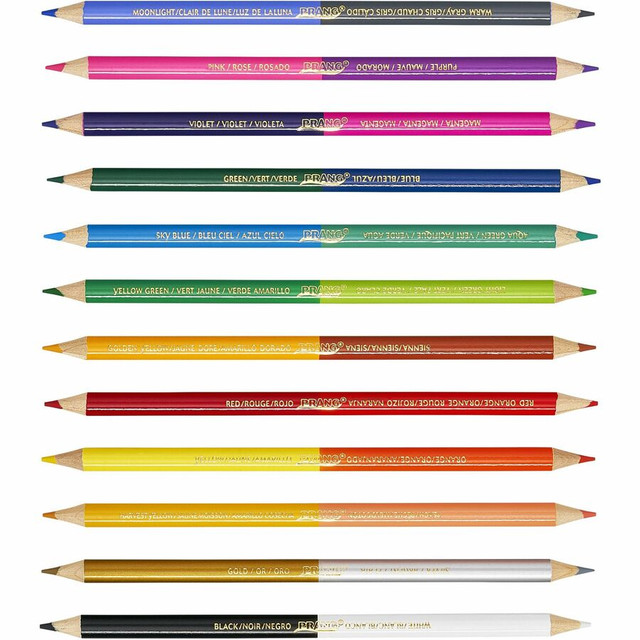 Dixon Ticonderoga Company Prang X22112 Prang Duo-Color Double Sided Colored Pencils