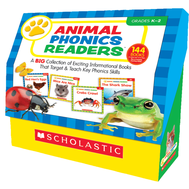 SCHOLASTIC INC Scholastic 9780545578141  Animal Phonics Readers, 12in x 12in, Grades Pre-K - 2, 6 Sets Of 24 Titles