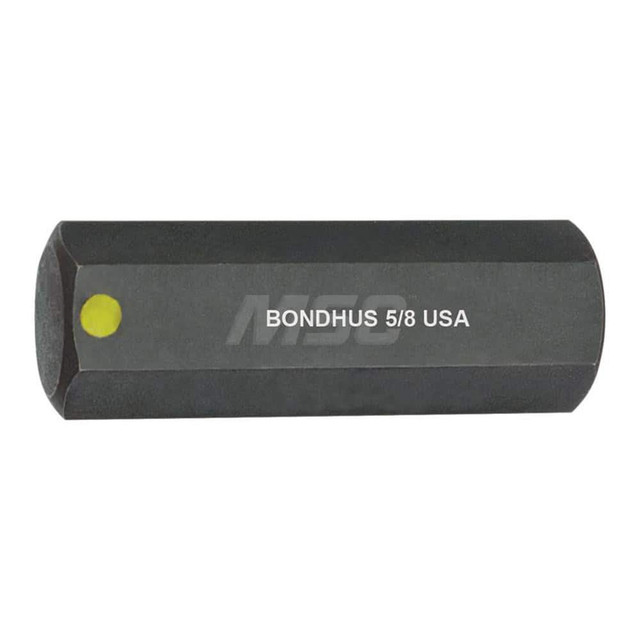 Bondhus 33225 Hex Drive Bits; Point Size: 1/4 ; Drive Size (Inch): 1-1/4 ; Overall Length (Decimal Inch): 2.50000 ; Hex Size (Inch): 1-1/4 ; Hex Size (Inch): 1-1/4
