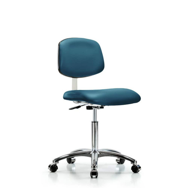 Blue Ridge Ergonomics MSC40338 Task Chair: Vinyl, Marine Blue