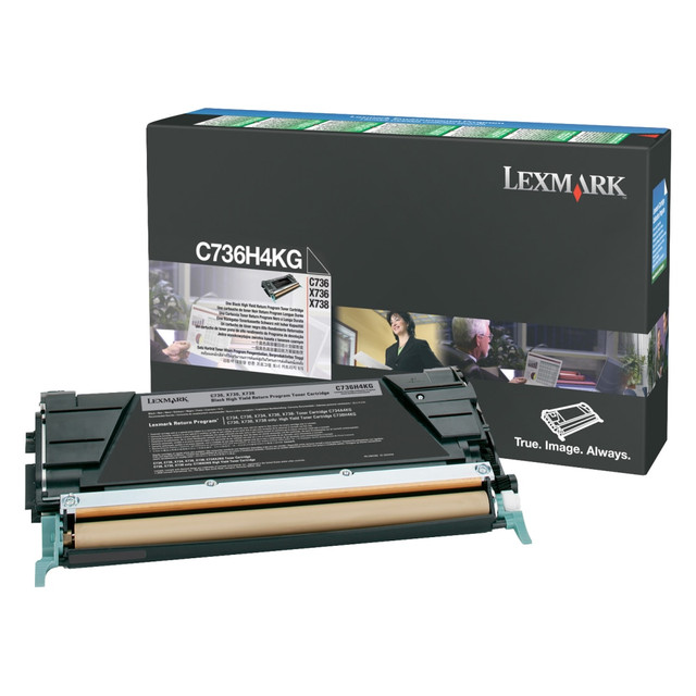 LEXMARK INTERNATIONAL, INC. C736H4KG Lexmark C736H4KG Black High Yield Toner Cartridge