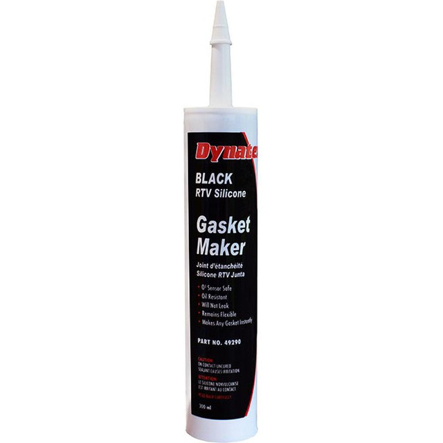 Dynatex 143393 Caulk & Sealants; Chemical Type: RTV Silicone ; Container Size: 300ml ; Container Type: Cartridge ; Color: Black ; Application: Automotive ; Full Cure Time: 24h