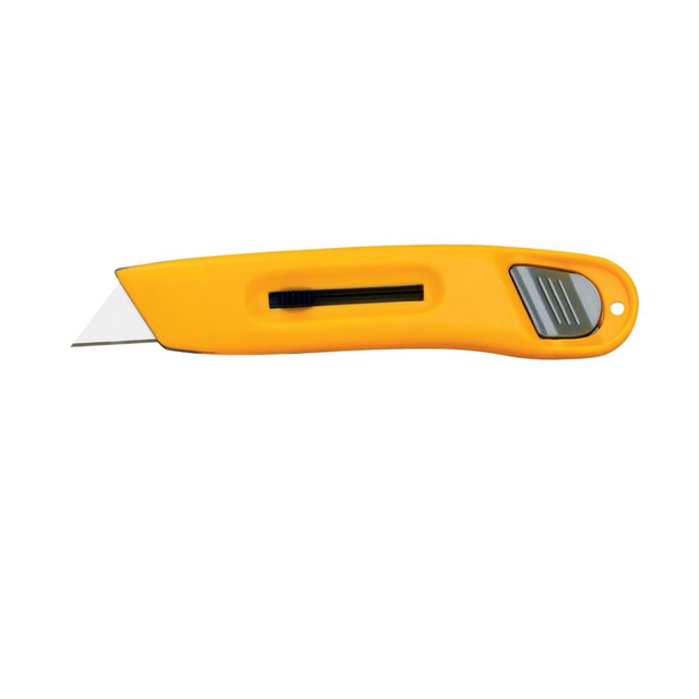 Retractable utility knife provides an efficient way to open boxes, cut bands and more.  Snap closure ensures your safety when you are finished making cuts.  Durable design is perfect for general-purpose work.