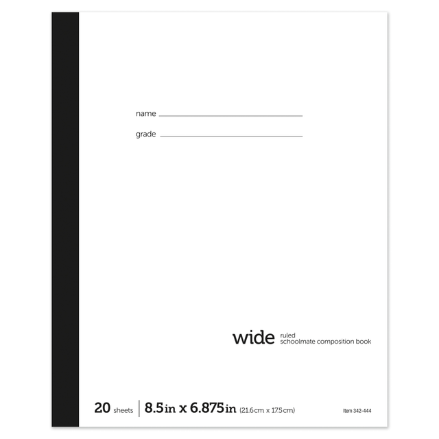 Wide ruled sheets are perfect for taking notes!  Back cover features useful information tables.  Durable sewn binding provides durability.  Contains Recycled Content - See Specs for Details.