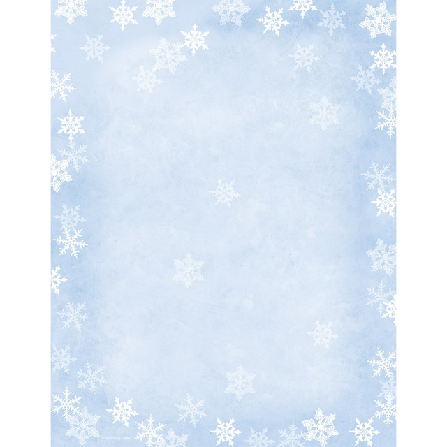 COSCO 2014080 Great Papers! Holiday-Themed Letterhead Paper Winter Flakes, 8.5in x 11in, 80 sheets