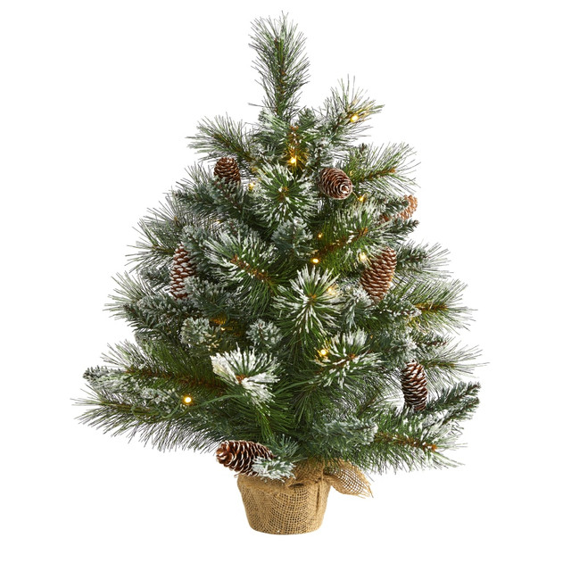 NEARLY NATURAL INC. T1694 Nearly Natural Frosted Pine Artificial Christmas Tree, 2' NEARLY NATURAL INC. T1694 Nearly Natural Frosted Pine Artificial Christmas Tree, 2'