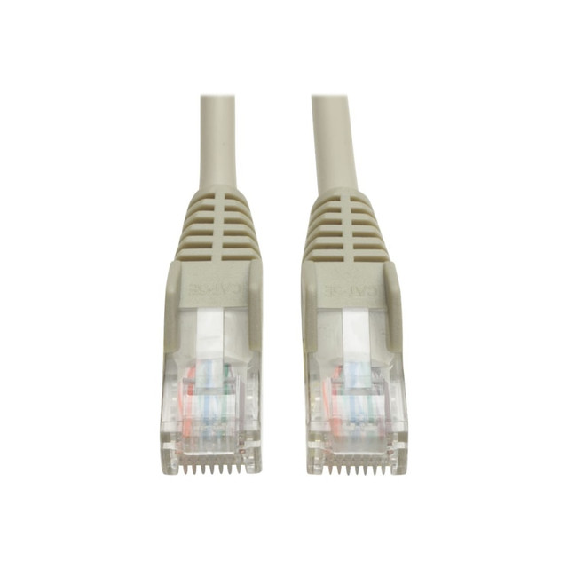 TRIPP LITE N001-005-GY Eaton Tripp Lite Series Cat5e 350 MHz Snagless Molded (UTP) Ethernet Cable (RJ45 M/M), PoE - Gray, 5 ft. (1.52 m) - Patch cable - RJ-45 (M) to RJ-45 (M) - 5 ft - UTP - CAT 5e - molded, snagless, stranded - gray