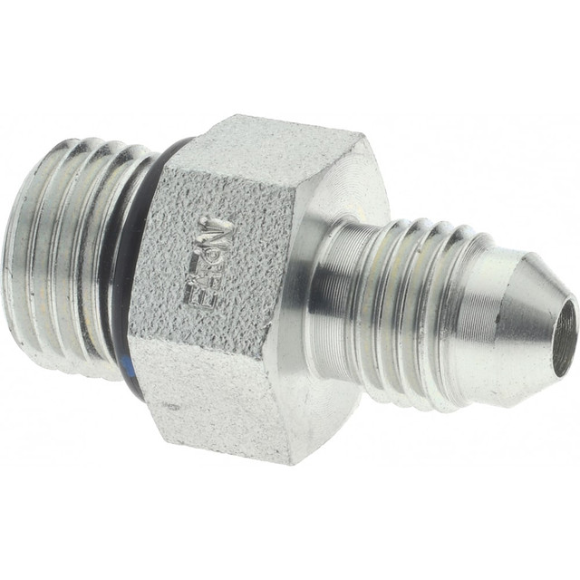 Eaton 202702-6-4S Steel Flared Tube Straight Thread Connector: 1/4" Tube OD, 3/8 Thread, 37 ° Flared Angle