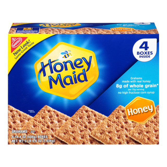 MONDELEZ-NABISCO 19256 Nabisco Honey Maid Honey Graham Crackers, 14.4 Oz Box, Pack of 4 MONDELEZ-NABISCO 19256 Nabisco Honey Maid Honey Graham Crackers, 14.4 Oz Box, Pack of 4