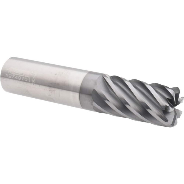 Accupro 6504084 Corner Radius End Mill: 1" Dia, 2" LOC, 0.1200" Radius, 7 Flute, Solid Carbide