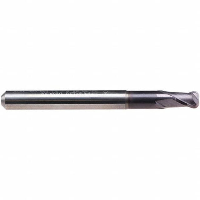 Emuge 1986A.104 Roughing & Finishing End Mill: 4 mm Dia, 2 Flutes, 0.5 mm Corner Radius, Corner Radius End