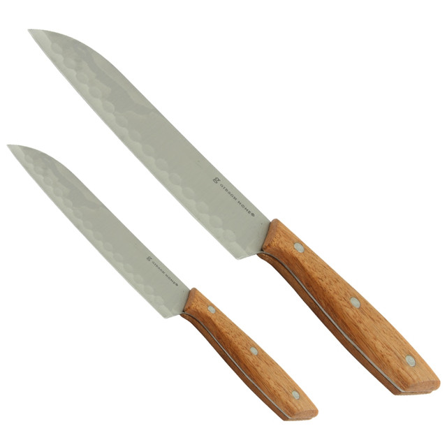 GIBSON OVERSEAS INC. 995101172M Gibson Home Seward 2-Piece Stainless-Steel Santoku Knife Set GIBSON OVERSEAS INC. 995101172M Gibson Home Seward 2-Piece Stainless-Steel Santoku Knife Set