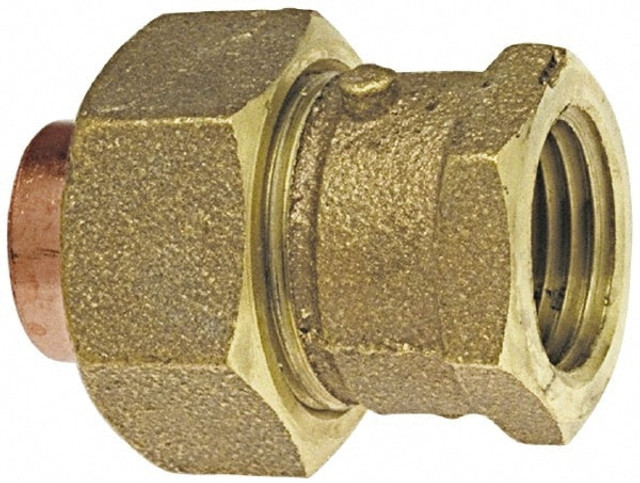 NIBCO B258500 Cast Copper Pipe Union: 1/4" Fitting, C x F, Pressure Fitting