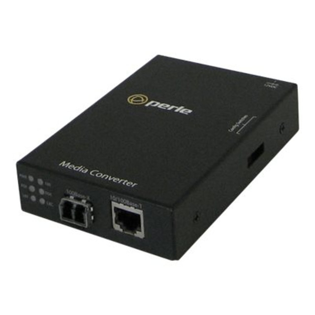 PERLE SYSTEMS Perle 05050574  S-110-S2LC80 - Fiber media converter - 100Mb LAN - 10Base-T, 100Base-TX, 100Base-ZX - RJ-45 / LC single-mode - up to 49.7 miles - 1550 nm