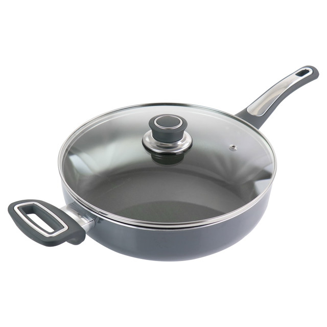 GIBSON OVERSEAS INC. 995116650M Oster 3.5-Quart Aluminum Saute Pan With Lid, Gray GIBSON OVERSEAS INC. 995116650M Oster 3.5-Quart Aluminum Saute Pan With Lid, Gray