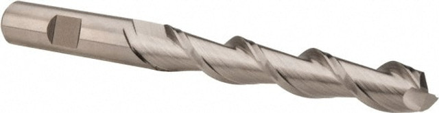 Hertel E107203201 Square End Mill: 1/2" Dia, 3" LOC, 2 Flutes, High Speed Steel