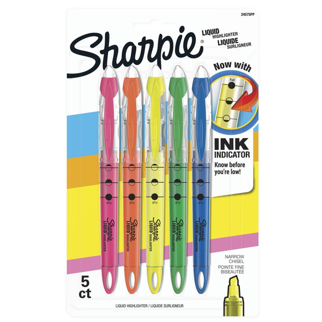 NEWELL BRANDS INC. 24575 Sharpie Liquid Highlighter, Chisel Tip Highlighters, Assorted Colors, 5 Count NEWELL BRANDS INC. 24575 Sharpie Liquid Highlighter, Chisel Tip Highlighters, Assorted Colors, 5 Count