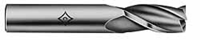 Cleveland C39679 Square End Mill: 7/16'' Dia, 1'' LOC, 3/8'' Shank Dia, 2-11/16'' OAL, 3 Flutes, High Speed Steel